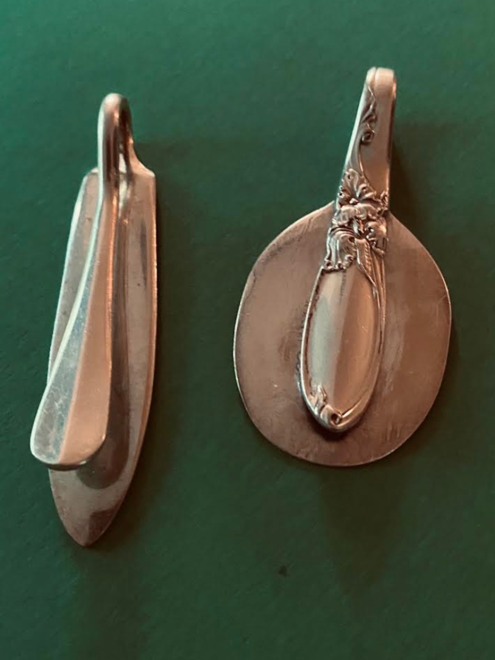 Two Vintage Silver Money Clips